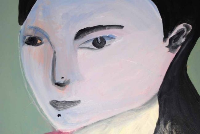Pittura intitolato "Autoportrait Tine k" da Tine K, Opera d'arte originale