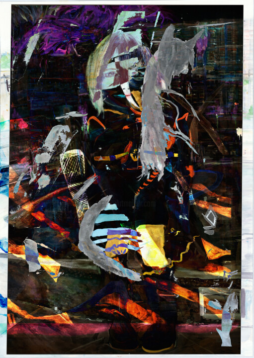 Painting titled "Halloween Xtra 22" by Tinge, Original Artwork, Digital Collage