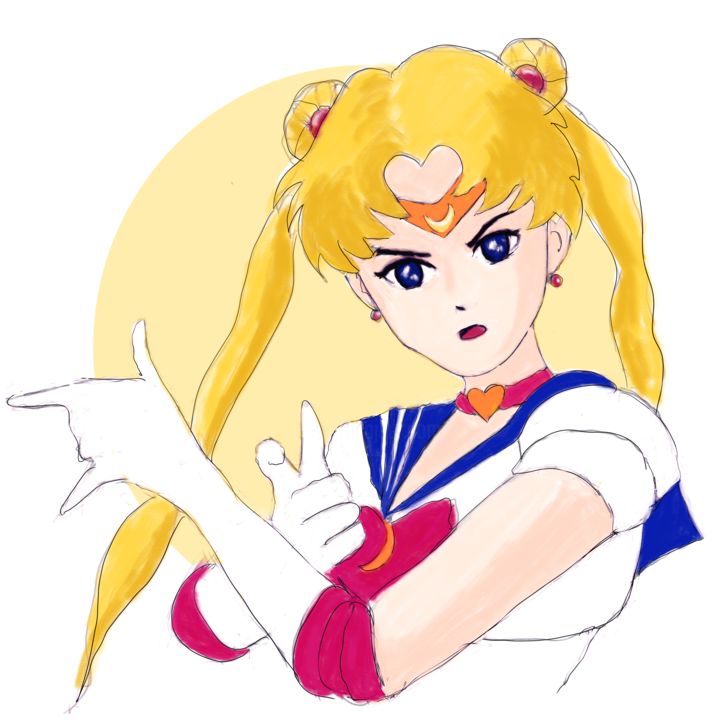 "Sailor moon" başlıklı Dijital Sanat Yk Tiong tarafından, Orijinal sanat, Dijital Resim