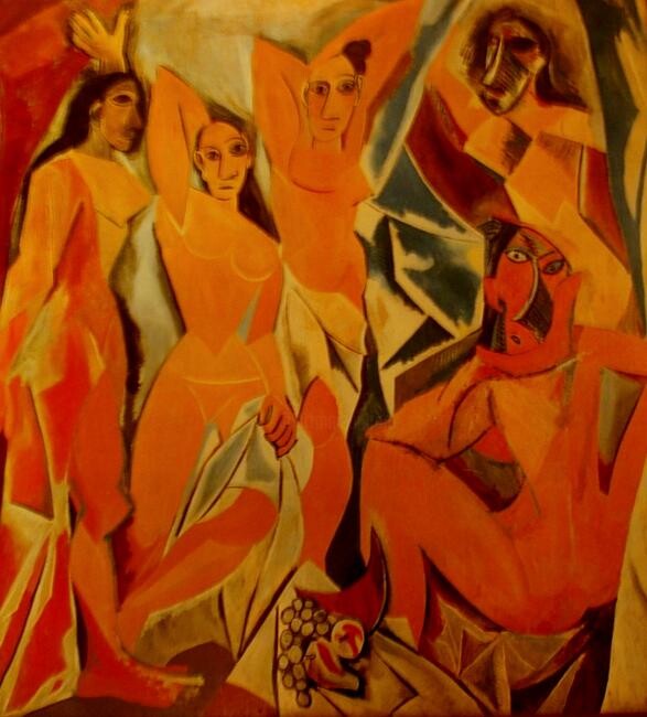 Painting titled "LES DEMOISELLES D/…" by Tioravantino, Original Artwork