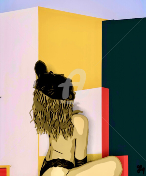 Arts numériques intitulée "BABY" par Tira Montrese, Œuvre d'art originale, Photo montage Monté sur Châssis en bois