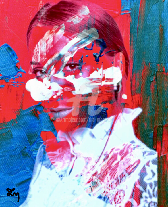 Digitale Kunst getiteld "ADILVA" door Tira Montrese, Origineel Kunstwerk, Digitaal Schilderwerk Gemonteerd op Frame voor hou…