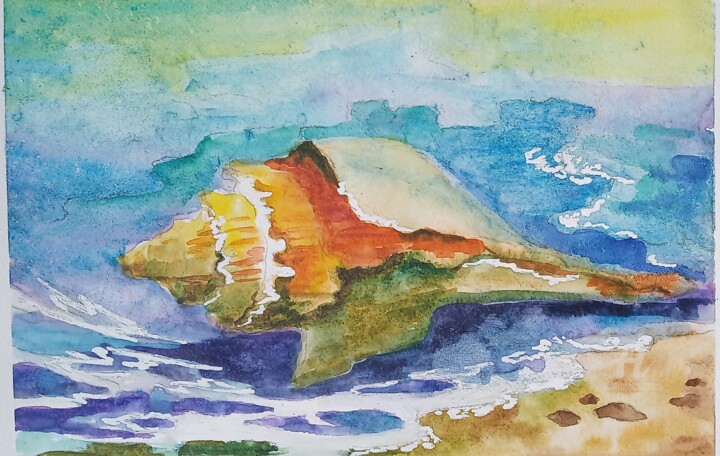 Картина под названием "Дары моря" - Irina Tischenko, Подлинное произведение искусства, Акварель