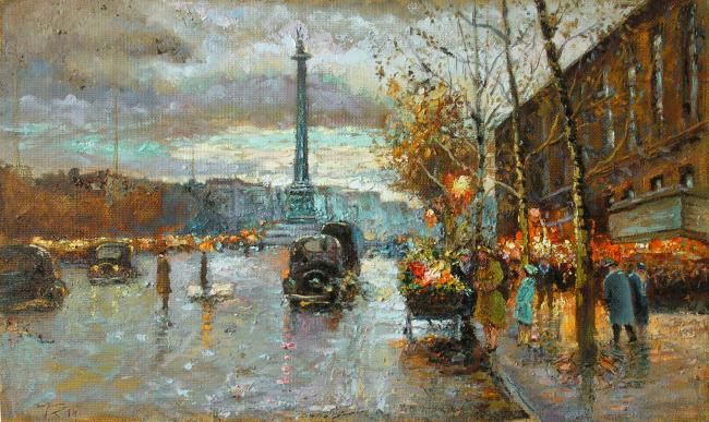 Painting titled "Paris" by Tishin In Gallerix Ru, Original Artwork