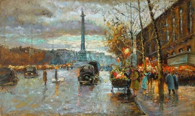 Картина под названием "Paris" - Tishin.In.Gallerix.Ру, Подлинное произведение искусства