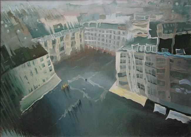 Malarstwo zatytułowany „Paris” autorstwa Tishin.In.Gallerix.Ру, Oryginalna praca, Olej
