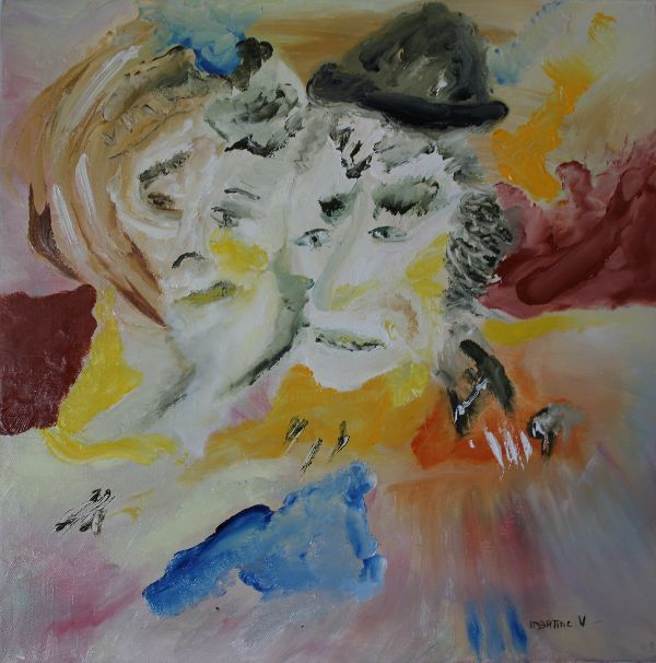 Pittura intitolato "Les miserables" da Martine Villani, Opera d'arte originale, Olio