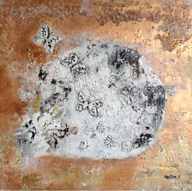 Pittura intitolato "Les ailes de l'espe…" da Martine Villani, Opera d'arte originale, Acrilico