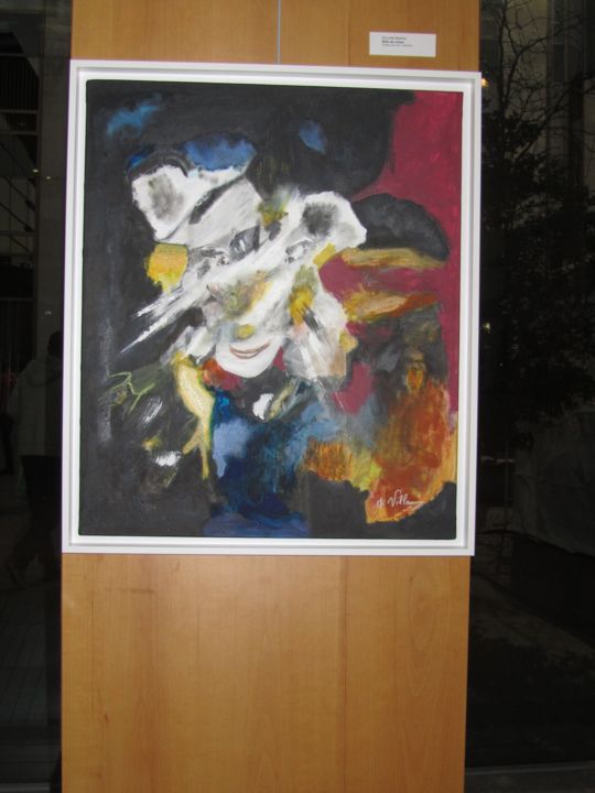 Peinture intitulée "Bille de clown" par Martine Villani, Œuvre d'art originale