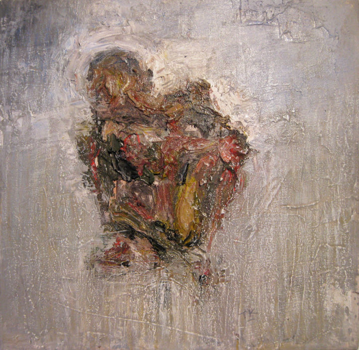 Peinture intitulée "femme" par Titos Kontou, Œuvre d'art originale, Huile