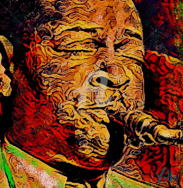 Digital Arts titled "Coleman Hawkins. Ja…" by Tito Villa, Original Artwork, Digital Painting