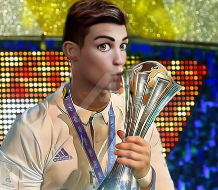Arts numériques intitulée "Cristiano Ronaldo" par Tito Villa, Œuvre d'art originale, Modélisation 3D