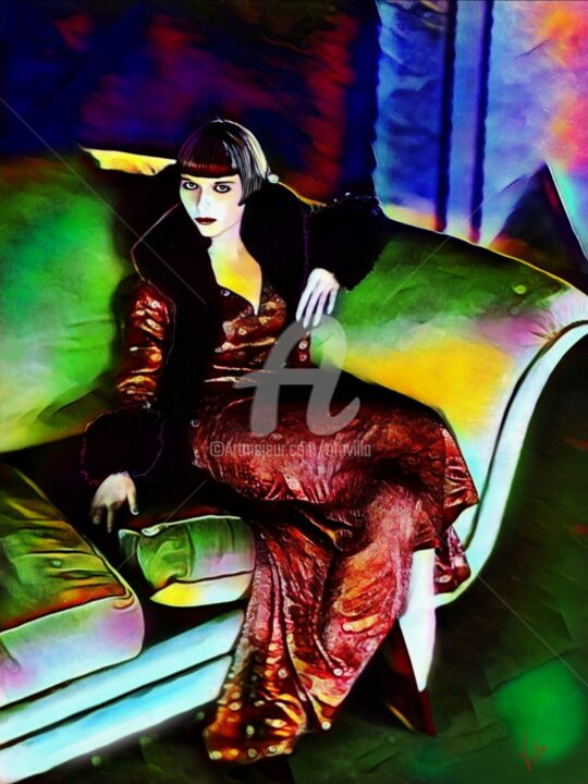 Fotografie mit dem Titel "Louise Brooks dream." von Tito Villa, Original-Kunstwerk, Digitale Fotografie