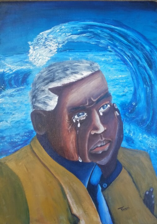 Painting titled "It will be well" by Titus Chege, Original Artwork, Acrylic Mounted on Wood Stretcher frame