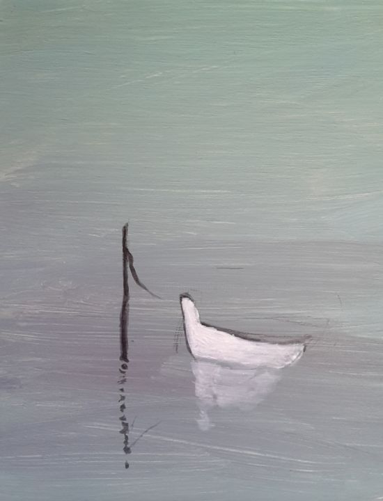 Peinture intitulée "Barque 2" par Titus, Œuvre d'art originale, Acrylique