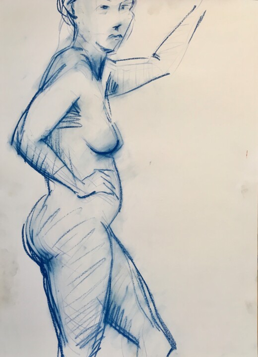 Zeichnungen mit dem Titel "Zeichnung, Akt, Fig…" von Sergej Luzewitsch, Original-Kunstwerk, Bleistift