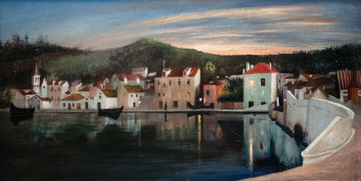 Картина под названием "Traui at Sunset" - Tivadar Csontváry Kosztka, Подлинное произведение искусства, Масло