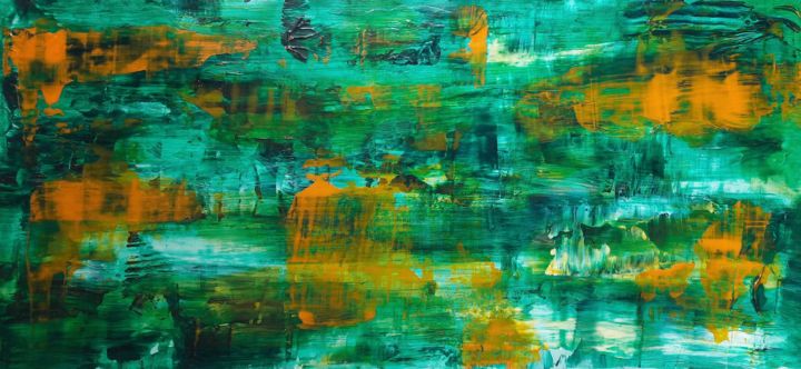 Painting titled "GreenMinimal.jpg" by Claire Tivelet, Original Artwork, Acrylic