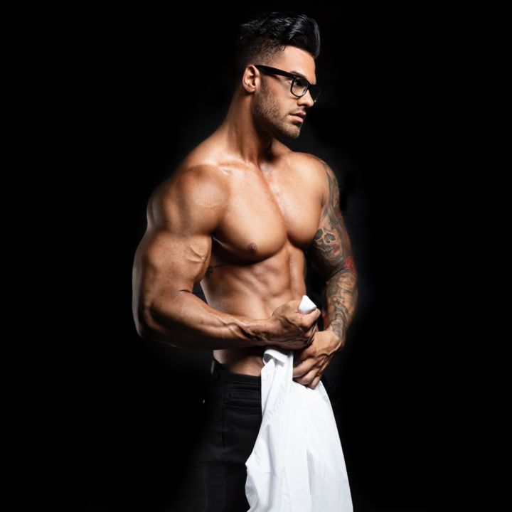 Photography titled "TJ Leo Fitness Model" by Tj Leo, Original Art, Ink