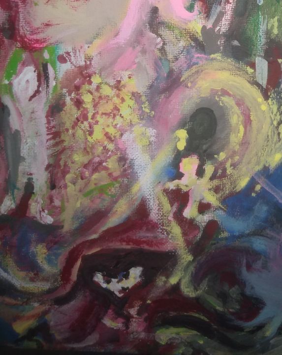 Painting titled ""Looking Painted" A…" by Terry Johnson (FictiveArt), Original Art, Acrylic Mounted on Wood Panel
