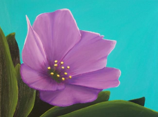 Painting titled "Dreamy Flower" by Tatyana Leksikova, Original Artwork