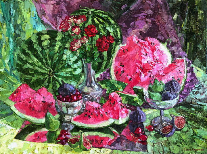 Peinture intitulée "Season Of Abundance" par Olga Sedykh, Œuvre d'art originale, Huile