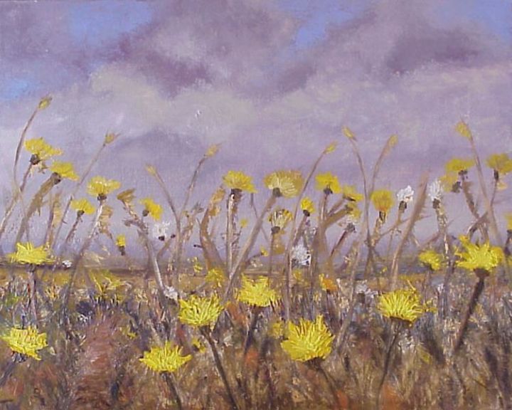 Painting titled "Sow Thistles and Gr…" by Epiphany Art, Original Artwork