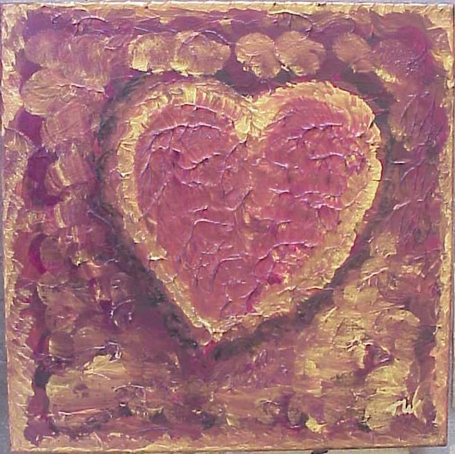 Painting titled "Black Heart" by Epiphany Art, Original Artwork
