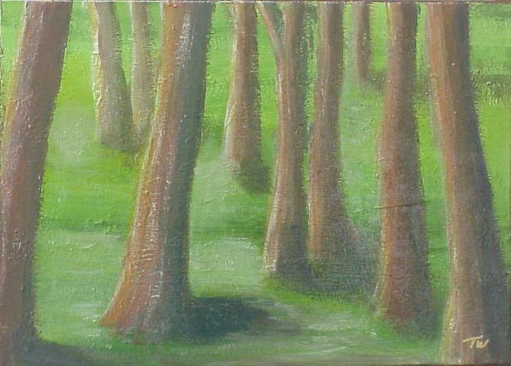 Painting titled "Tree Party" by Epiphany Art, Original Artwork