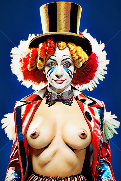 Arte digital titulada "Clown 10" por Tobias Ginski, Obra de arte original, Pintura Digital