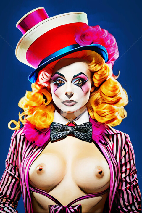 Arte digital titulada "Clown 11" por Tobias Ginski, Obra de arte original, Pintura Digital