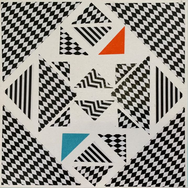 Collages titled "Trig #5" by Pre, Original Art, Collages