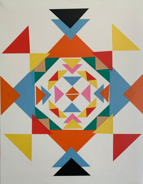 Collages titled "Introspection" by Pre, Original Art, Collages