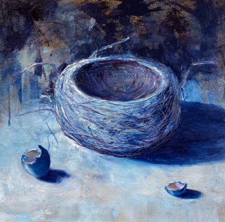 Peinture intitulée "Blue and Bronze" par Todd Messegee, Œuvre d'art originale, Huile