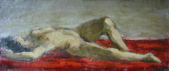 Malarstwo zatytułowany „Nude” autorstwa Todor Todorov, Oryginalna praca, Olej