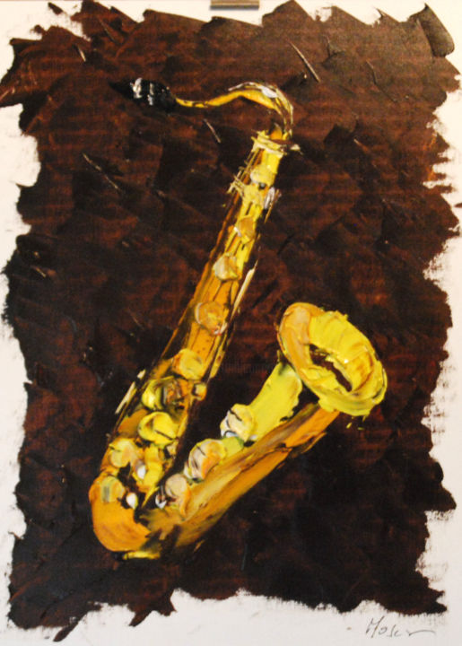 Peinture intitulée "SAXO" par Tanguy Moser, Œuvre d'art originale