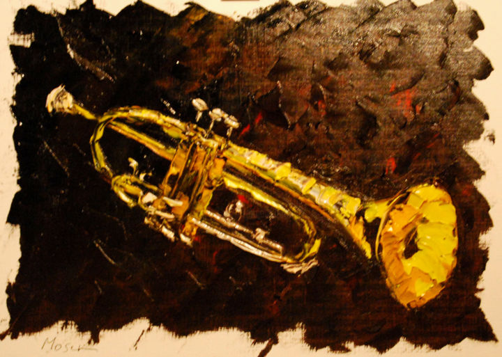 Peinture intitulée "Trompette" par Tanguy Moser, Œuvre d'art originale