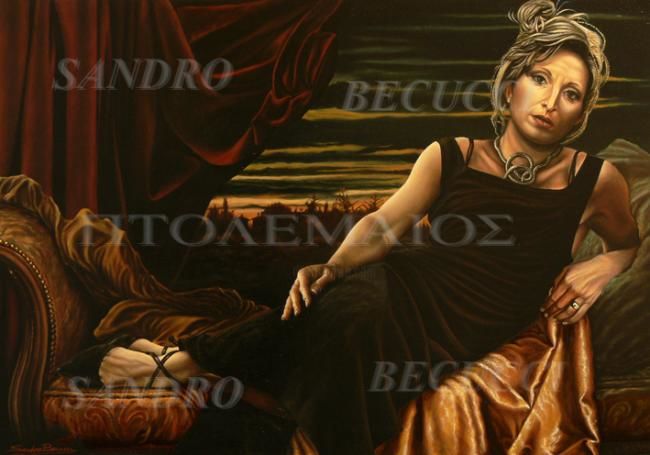 Painting titled "RITRATTO DI S" by Tolemaios, Original Artwork, Oil