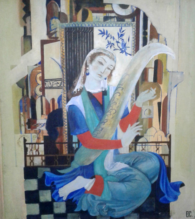 Pittura intitolato "Mahasti" da Tohir Saidakilzade, Opera d'arte originale, Olio