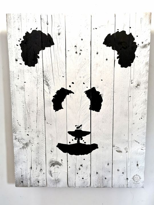 Peinture intitulée "Panda" par Elioka - Tom Folcher, Œuvre d'art originale, Acrylique