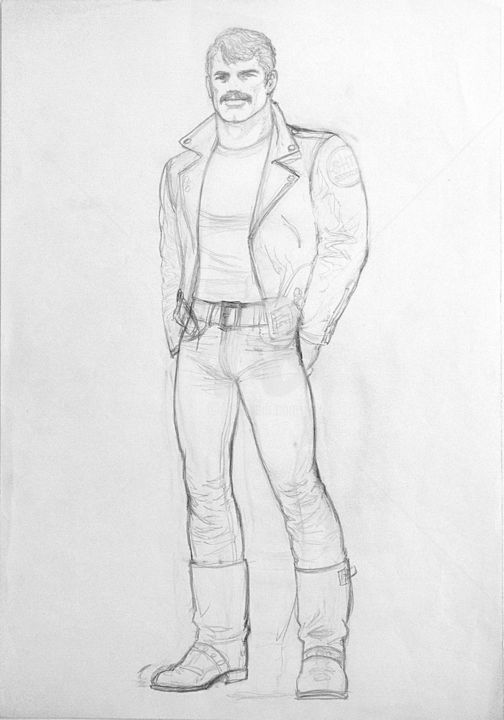 Drawing titled "Tom of Finland Nr.…" by Tom Of Finland, Original Artwork, Graphite