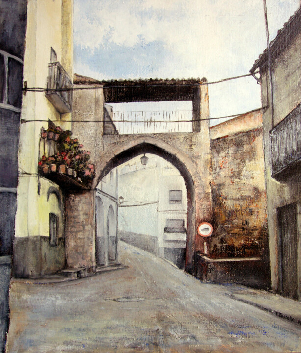 Peinture intitulée "El Arco- Fermoselle" par Tomás Castaño, Œuvre d'art originale, Huile