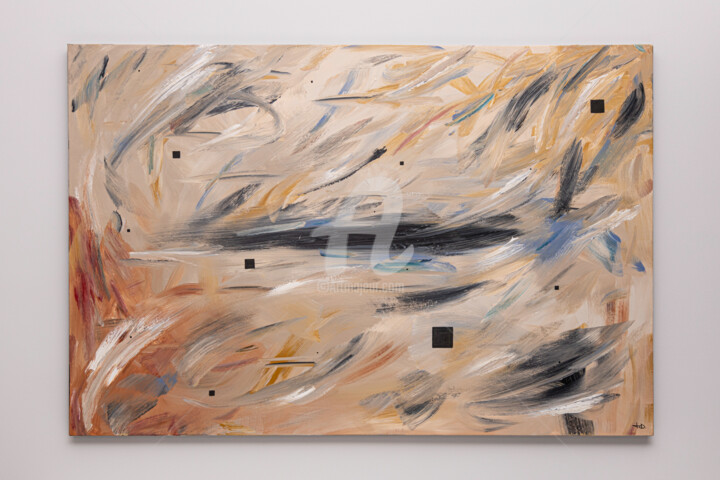 Картина под названием "O Inevitável" - Tomás Delft, Подлинное произведение искусства, Акрил Установлен на Деревянная рама дл…