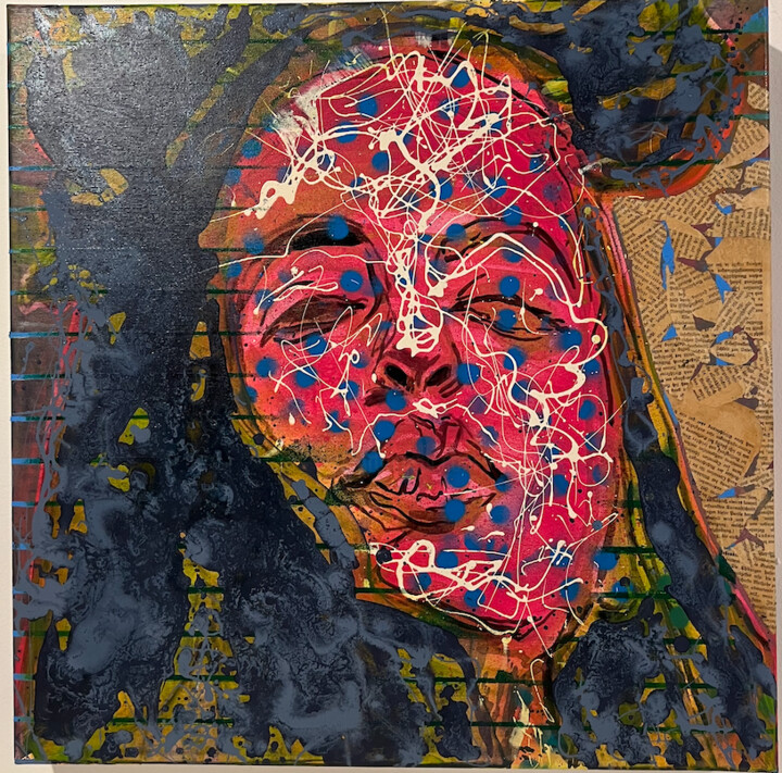 Peinture intitulée "Jinx" par Tomas Jetela, Œuvre d'art originale, Huile