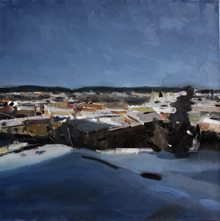 Картина под названием "from Tauras hill II" - Tomas Jokubonis Jr, Подлинное произведение искусства