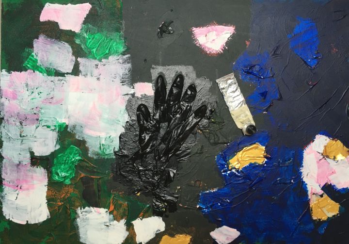Коллажи под названием "The Hand" - Tomas Mudra, Подлинное произведение искусства, Коллажи