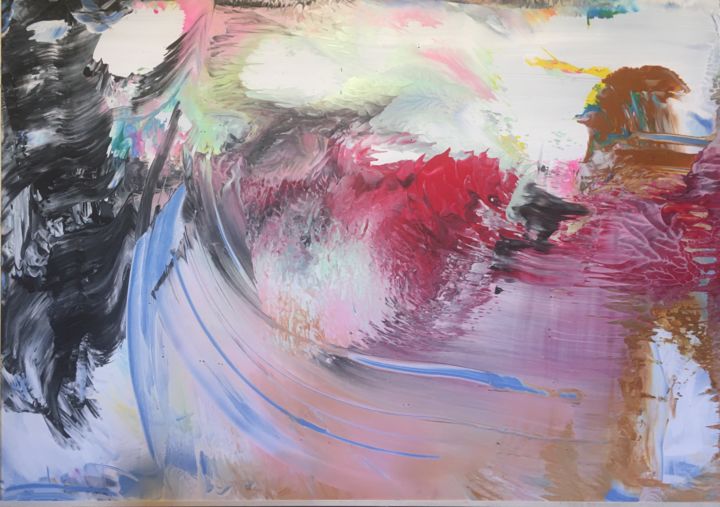 Картина под названием "Abstract Moods no.16" - Tomas Mudra, Подлинное произведение искусства, Акрил