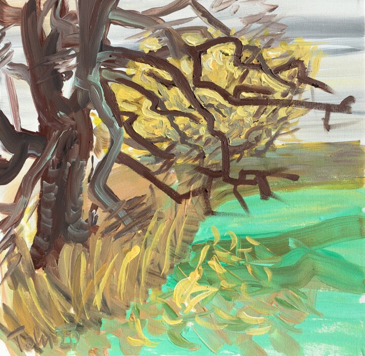 "Oak Tree in Spring…" başlıklı Tablo Tomas Mudra tarafından, Orijinal sanat, Akrilik Ahşap Sedye çerçevesi üzerine monte edi…