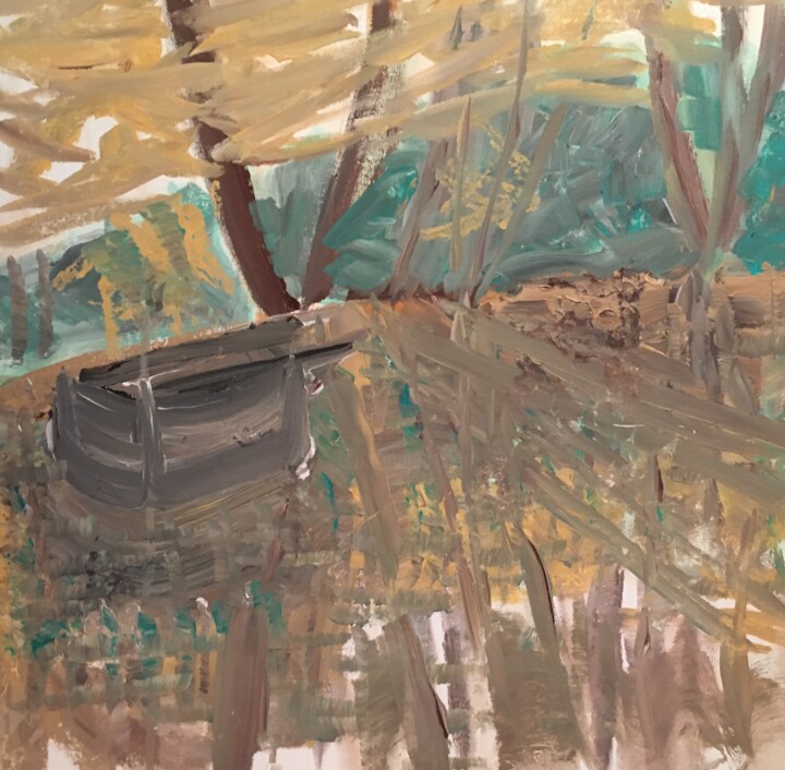 "Lake Painted Facing…" başlıklı Tablo Tomas Mudra tarafından, Orijinal sanat, Akrilik Ahşap Sedye çerçevesi üzerine monte ed…