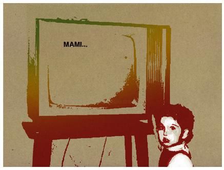 Peinture intitulée ""Mama TV"" par Tomás Hache, Œuvre d'art originale